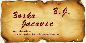 Boško Jačović vizit kartica